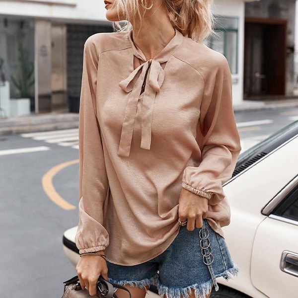 women's blouses & shirts vicabo solid color women casual bandage neck long sleeves office lady autumn clothing elegant female blouse, White
women's blouses & shirts vicabo solid color women casual bandage neck long sleeves office lady autumn clothing elegant female blouse, White