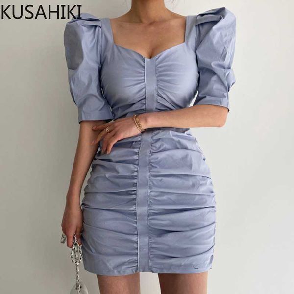 kusahiki folds slim woman dress korean square collar puff sleeve dresses summer solid vestidos de mujer 6h704 210602, Black;gray
kusahiki folds slim woman dress korean square collar puff sleeve dresses summer solid vestidos de mujer 6h704 210602, Black;gray