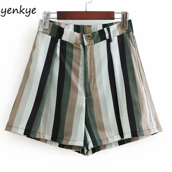 women's shorts summer 2021 vintage striped women elastic high waist loose casual short mujer bbwm8374, White;black
women's shorts summer 2021 vintage striped women elastic high waist loose casual short mujer bbwm8374, White;black