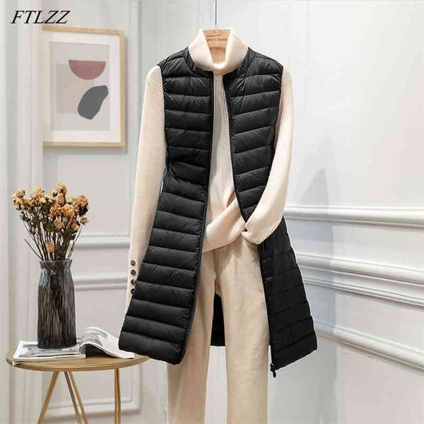 winter women ultra light circular collar jacket zipper white duck down medium long vest outerwear 4xl plus size coat 210430, Black
winter women ultra light circular collar jacket zipper white duck down medium long vest outerwear 4xl plus size coat 210430, Black
