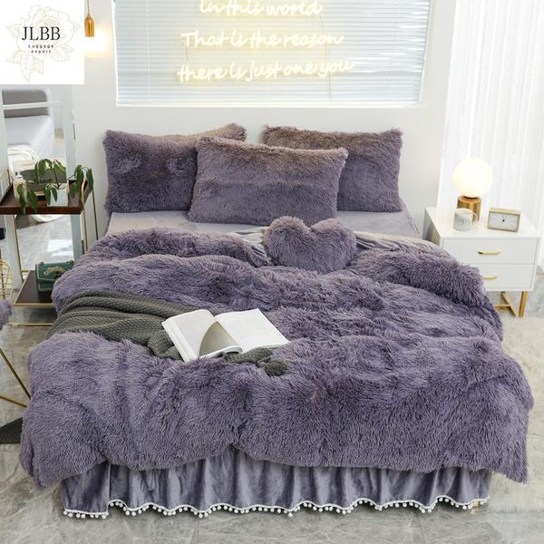 bedding sets luxury princess style plush shaggy warm fleece set mink velvet double duvet cover bed skirt pillowcases home textile
bedding sets luxury princess style plush shaggy warm fleece set mink velvet double duvet cover bed skirt pillowcases home textile