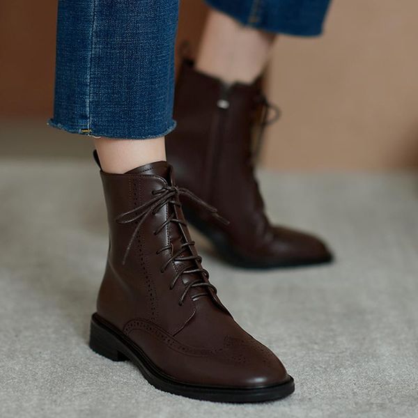 boots pu leather lace-up square heel round head women's casual ankle 2021 autumn fashtion platform motorcycle, Black
boots pu leather lace-up square heel round head women's casual ankle 2021 autumn fashtion platform motorcycle, Black