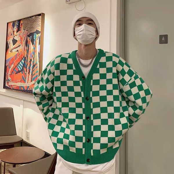 men's sweaters chessboard cardigans men hip hop classic sweater preppy style korean coat oversized casual long sleeve fashion vintage, White;black
men's sweaters chessboard cardigans men hip hop classic sweater preppy style korean coat oversized casual long sleeve fashion vintage, White;black