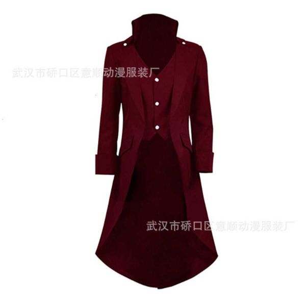 medieval casual dresses wear men's medium length punk tuxedo for men, Black;gray 
medieval casual dresses wear men's medium length punk tuxedo for men, Black;gray