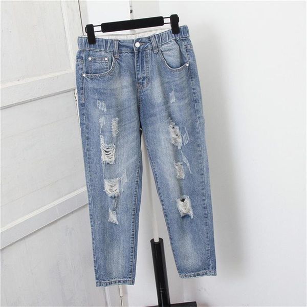 women's jeans 2021 casual high waist woman 5xl ripped for women loose streetwear plus size female denim pants hk408, Blue
women's jeans 2021 casual high waist woman 5xl ripped for women loose streetwear plus size female denim pants hk408, Blue