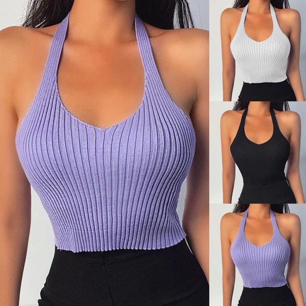 women's blouses & shirts v-neck halter sleeveless blouse vest slim fit backless crop summer clothes for women roupas femininas 202, White
women's blouses & shirts v-neck halter sleeveless blouse vest slim fit backless crop summer clothes for women roupas femininas 202, White