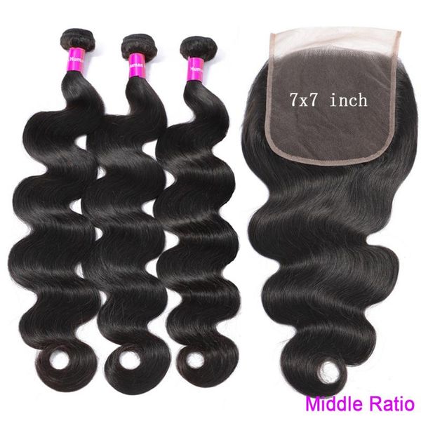 human hair bulks 7 x bundles with closure tuneful 100% brazilian body wave remy weft lace 3 middle ratio, Black
human hair bulks 7 x bundles with closure tuneful 100% brazilian body wave remy weft lace 3 middle ratio, Black