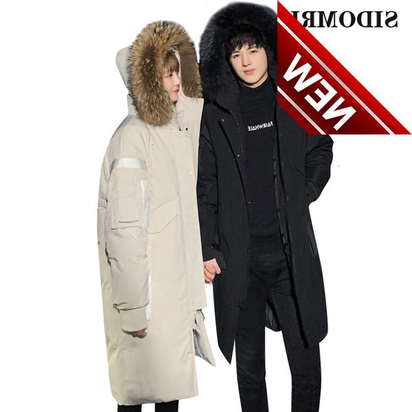 mens down jacket new stylish medium and long korean version thickened youth hooded casual men's coat with large fur collar, Black
mens down jacket new stylish medium and long korean version thickened youth hooded casual men's coat with large fur collar, Black