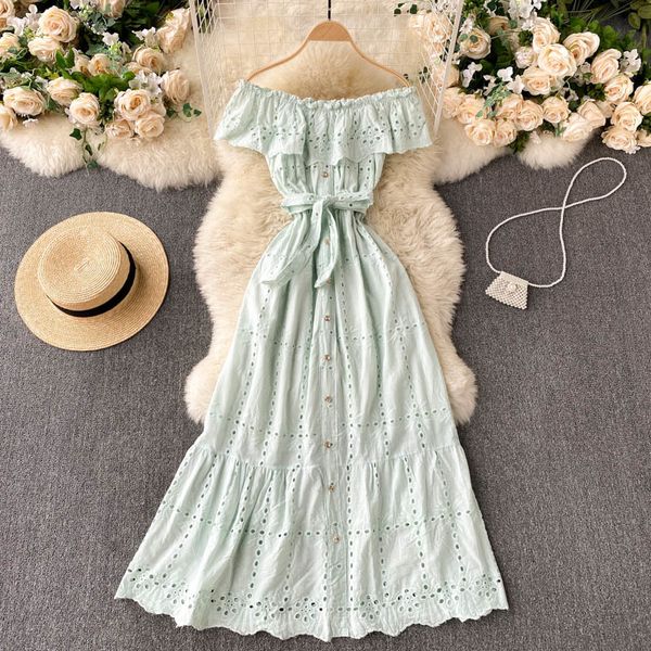 singreiny off shoulder ruffles dress women slash neck single breasted a-line dresses summer chic hollow vacation midi dress 210419, Black;gray
singreiny off shoulder ruffles dress women slash neck single breasted a-line dresses summer chic hollow vacation midi dress 210419, Black;gray