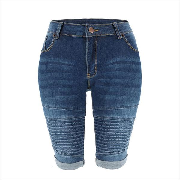 denim bermuda shorts middle women jeans rise elastic knee length summer curvy stretch moto short pants, Blue
denim bermuda shorts middle women jeans rise elastic knee length summer curvy stretch moto short pants, Blue