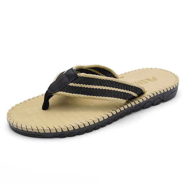 slippers outdoor classic concise canvas men's flip flops summer breathable men rubber non-slip beach shoes fashion flat slides, Black
slippers outdoor classic concise canvas men's flip flops summer breathable men rubber non-slip beach shoes fashion flat slides, Black