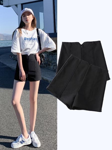 women's shorts black high-waisted summer outer wear bottoming 2021 trendy net red skinny short, White;black
women's shorts black high-waisted summer outer wear bottoming 2021 trendy net red skinny short, White;black