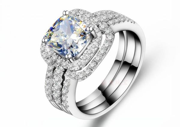 cluster rings 1ct engagement stunning set 925 sterling silver cushion 3rings combined 585 gold cover carbon synthetic luxury, Golden;silver
cluster rings 1ct engagement stunning set 925 sterling silver cushion 3rings combined 585 gold cover carbon synthetic luxury, Golden;silver