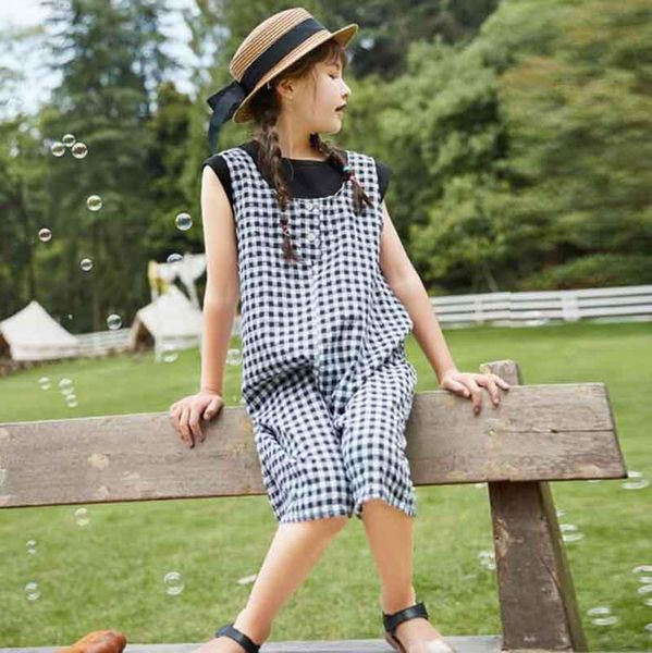 jumpsuits big girls summer sleeveless vest+plaid strap pant 2pc sets clothing children kids loose casual romper overalls suits, Blue
jumpsuits big girls summer sleeveless vest+plaid strap pant 2pc sets clothing children kids loose casual romper overalls suits, Blue