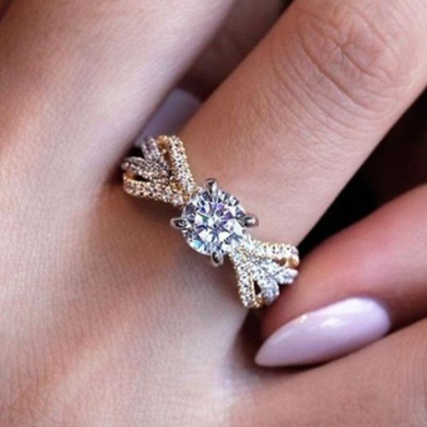 wedding rings anniversary bands two-tone design cz fashion year party for women suitable couples, Slivery;golden
wedding rings anniversary bands two-tone design cz fashion year party for women suitable couples, Slivery;golden