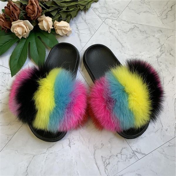 fashion fluffy raccoon fur slippers shoes women real flip flop flat furry slides indoor woman amazing, Black
fashion fluffy raccoon fur slippers shoes women real flip flop flat furry slides indoor woman amazing, Black