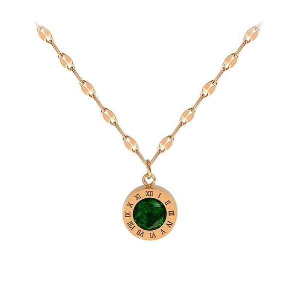 chains xiaoboacc korean gold women's neck chain wind titanium steel clavicle necklace green pendant jewelry, Silver
chains xiaoboacc korean gold women's neck chain wind titanium steel clavicle necklace green pendant jewelry, Silver