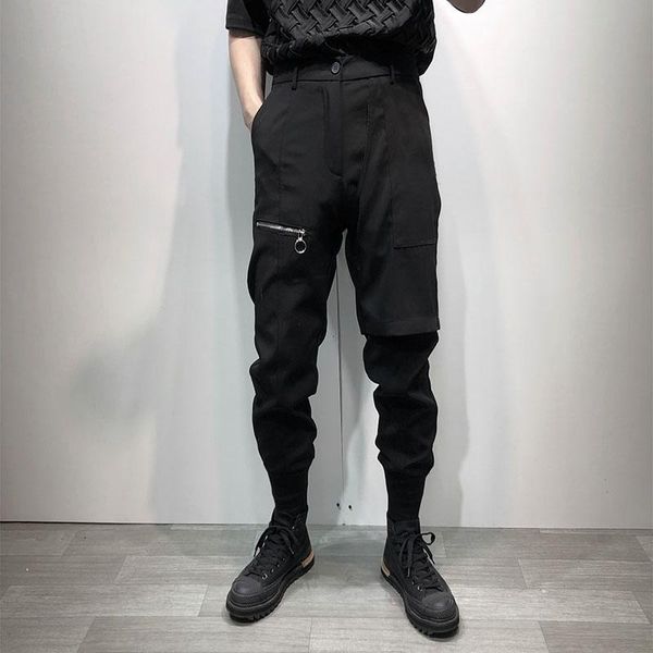 men's pants corset summer original dark black loose fake two simple overalls designer non iron harem fashion
men's pants corset summer original dark black loose fake two simple overalls designer non iron harem fashion