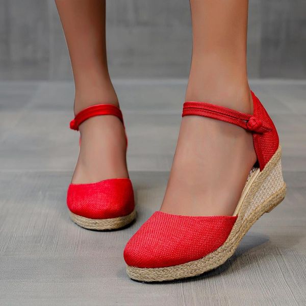 sandals fashion women's shoes breathable slip-on outdoor leisure linen woven buckle wedges pumps casual slippers #40, Black
sandals fashion women's shoes breathable slip-on outdoor leisure linen woven buckle wedges pumps casual slippers #40, Black