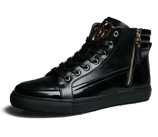 men punk rock hip hop shoes high sneakers flats lace-up round toes breathable party prom shoes fashion men dress shoes, Black
men punk rock hip hop shoes high sneakers flats lace-up round toes breathable party prom shoes fashion men dress shoes, Black