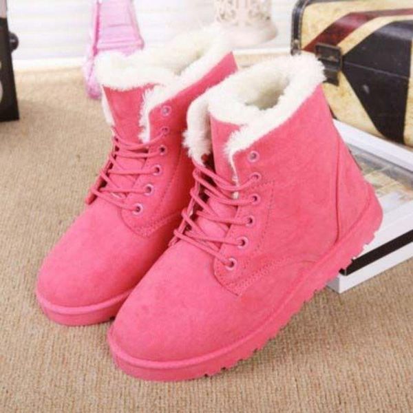 boots winter fashion women's lace up suede snow comfortable warm flat bottom anti slip 5ke306, Black
boots winter fashion women's lace up suede snow comfortable warm flat bottom anti slip 5ke306, Black