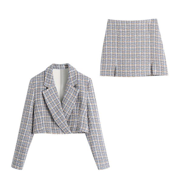 vintage chic 2 pieces blazer sets for office women summer elegant fashion suits lady skirt split female 210430, White
vintage chic 2 pieces blazer sets for office women summer elegant fashion suits lady skirt split female 210430, White
