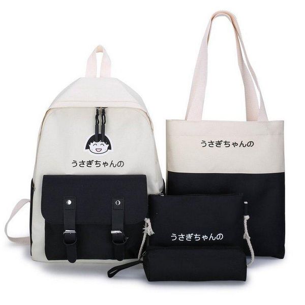 school bags for teenage girls backpack women bookbags 4 piece set canvas solid pink high student college campus schoolbag
school bags for teenage girls backpack women bookbags 4 piece set canvas solid pink high student college campus schoolbag