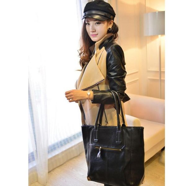 women's wool & blends slim fit contrast thick cotton coat cool winter korean style oversized jacket abrigo mujer invierno women clothin, Black
women's wool & blends slim fit contrast thick cotton coat cool winter korean style oversized jacket abrigo mujer invierno women clothin, Black