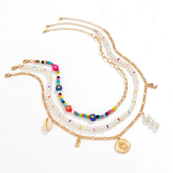 pendant necklaces y2k rainbow bead pearl short choker necklace for women boho layered coin/shell pendants set 2021 fashion jewelry collar, Silver
pendant necklaces y2k rainbow bead pearl short choker necklace for women boho layered coin/shell pendants set 2021 fashion jewelry collar, Silver