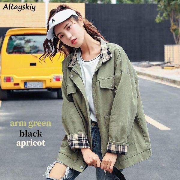 basic jackets women plaid oversize vintage safari style harajuku simple cargo coats daily ins fashion bf high street chic women's, Black;brown
basic jackets women plaid oversize vintage safari style harajuku simple cargo coats daily ins fashion bf high street chic women's, Black;brown