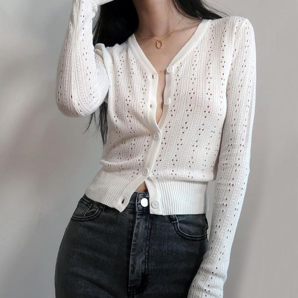 women's knits & tees knit cardigan cute crop sweater green 2021 autumn indie french elegance tight-fitting thin single-breasted cutout, White
women's knits & tees knit cardigan cute crop sweater green 2021 autumn indie french elegance tight-fitting thin single-breasted cutout, White