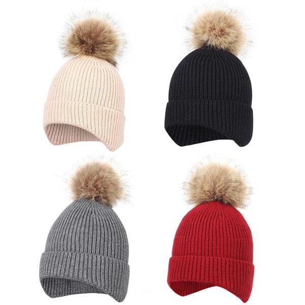 caps & hats winter warm baby fur ball pompom beanie kids children girls boys ear protection knitted solid color hemming hat h9ef, Yellow
caps & hats winter warm baby fur ball pompom beanie kids children girls boys ear protection knitted solid color hemming hat h9ef, Yellow