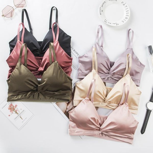 bustiers & corsets push up crop women satin silk bralette tube beauty back bra fitness triangle underwear comfortable lingerie, Black;white
bustiers & corsets push up crop women satin silk bralette tube beauty back bra fitness triangle underwear comfortable lingerie, Black;white