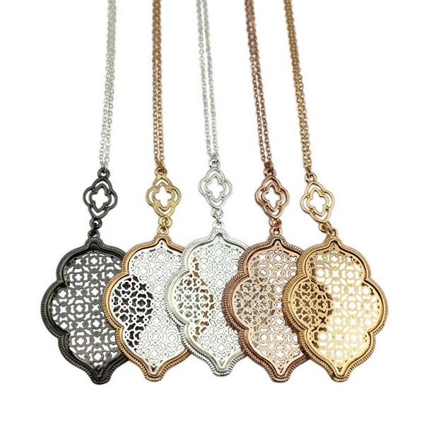 designer filigree heart long choker necklace pendants hollow patterned clover statement necklace for women mothers day gift, Golden;silver
designer filigree heart long choker necklace pendants hollow patterned clover statement necklace for women mothers day gift, Golden;silver