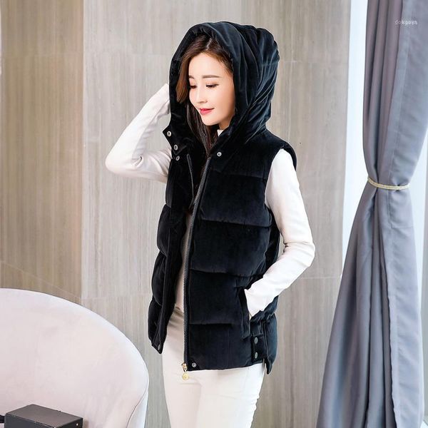 hooded solid warm autumn 2021 women cotton outwear sleeveless vest jacket waistcoat winter colete pocket coat1, Black;white
hooded solid warm autumn 2021 women cotton outwear sleeveless vest jacket waistcoat winter colete pocket coat1, Black;white