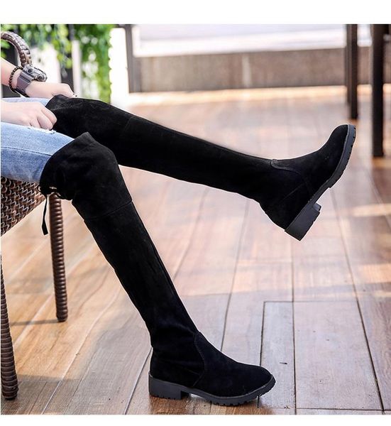 boots and winter fashion over in women's knee elastic 2021 thermal high-heeled high-rise, Black
boots and winter fashion over in women's knee elastic 2021 thermal high-heeled high-rise, Black