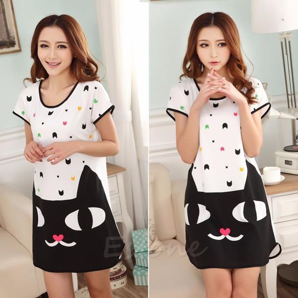 short fashion women sleepwear cute cartoon polka dot short sleeve sleepshirt sleepdress 10 styles, Black;red
short fashion women sleepwear cute cartoon polka dot short sleeve sleepshirt sleepdress 10 styles, Black;red