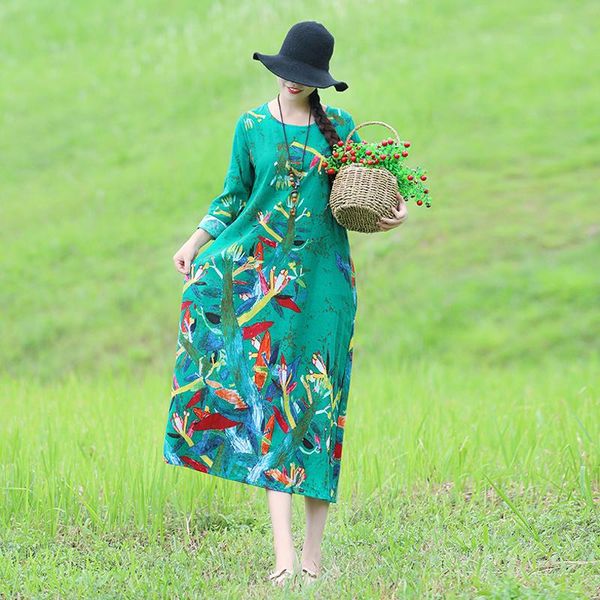 casual dresses 2021 cotton and linen summer dress women loose plus size vintage print long sleeve, Black;gray
casual dresses 2021 cotton and linen summer dress women loose plus size vintage print long sleeve, Black;gray