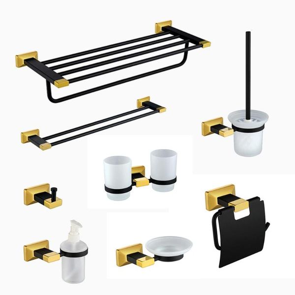 bath accessory set black gold bathroom products wall mounted towel rack toliet paper holder modern luxury hardware ar80
bath accessory set black gold bathroom products wall mounted towel rack toliet paper holder modern luxury hardware ar80