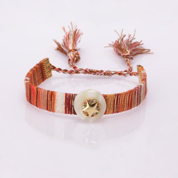 charm bracelets 5pcs/lot ethnic boho star sign with cz white shell pearl soft cotton silk tassel band adjustable bracelet for woman, Golden;silver
charm bracelets 5pcs/lot ethnic boho star sign with cz white shell pearl soft cotton silk tassel band adjustable bracelet for woman, Golden;silver