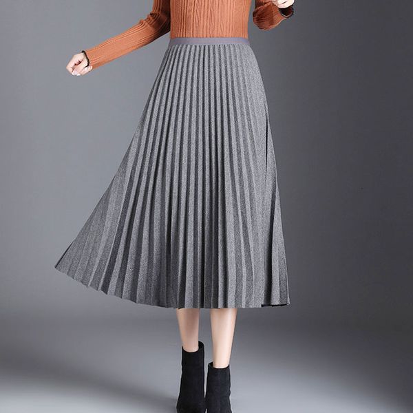 skirts spring elegant joker skirt autumn drape a-line mid-calf thick pleated long skirts gray coffee, Black
skirts spring elegant joker skirt autumn drape a-line mid-calf thick pleated long skirts gray coffee, Black