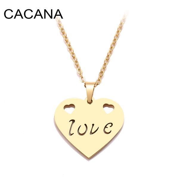 cacana stainless steel necklaces for women gold and silver color pendant engagement jewelry
cacana stainless steel necklaces for women gold and silver color pendant engagement jewelry