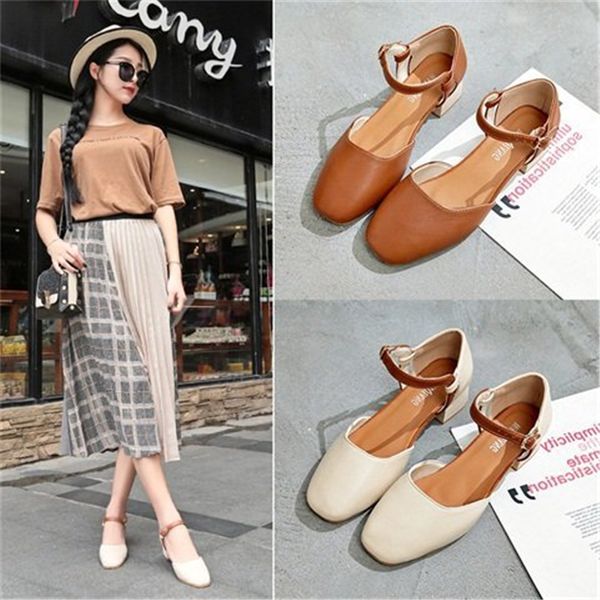 womens shoes baotou summer new korean evening shoes mid-heel thick with square toe womens single shoes sandals1, Black
womens shoes baotou summer new korean evening shoes mid-heel thick with square toe womens single shoes sandals1, Black