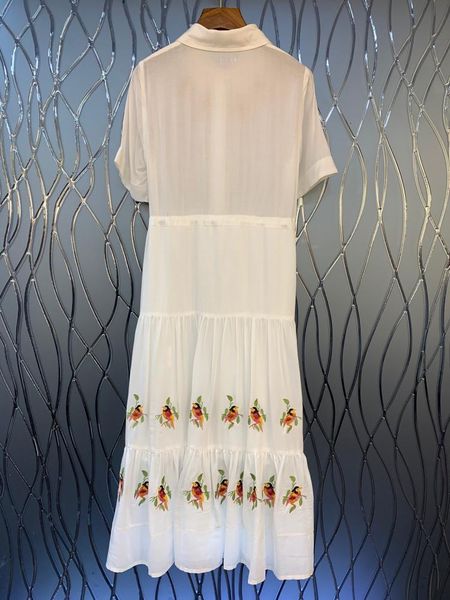 dresses cotton summer women turn-down collar cute birds embroidery short sleeve mid-calf black white xl, Black;gray
dresses cotton summer women turn-down collar cute birds embroidery short sleeve mid-calf black white xl, Black;gray