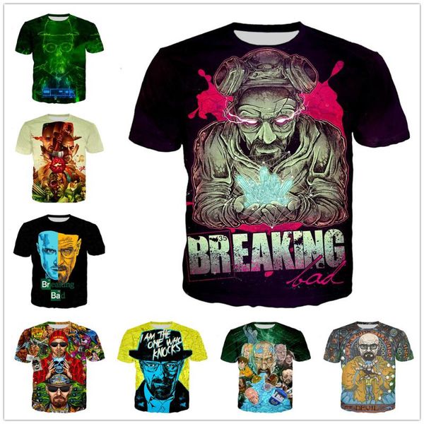 women's t-shirt tv series breaking bad 3d printed t-shirts summer women men fashion clothing teen kids boys girl harajuku tshirts plus, White