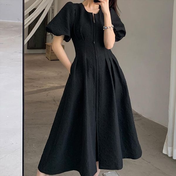 4xl black long elegant womens dress puff sleeve zipper a line party club white midi plus size summer vestidos, Black;gray
4xl black long elegant womens dress puff sleeve zipper a line party club white midi plus size summer vestidos, Black;gray