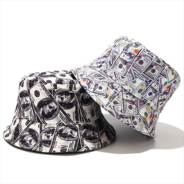 dollar print bob chapeau streetwear men bucket hats two side reversible fisherman hat outdoor gorros pescador hip hop cap, Blue;gray 
dollar print bob chapeau streetwear men bucket hats two side reversible fisherman hat outdoor gorros pescador hip hop cap, Blue;gray
