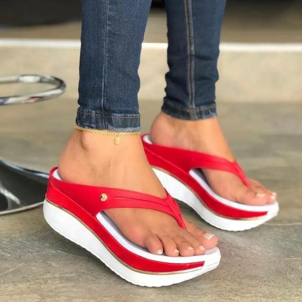 sandals women's platform slippers metal button women flip flops slides ladies wedge shoes outside zapatillas mujer, Black
sandals women's platform slippers metal button women flip flops slides ladies wedge shoes outside zapatillas mujer, Black