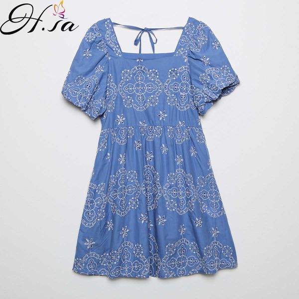 hsa european and american summer wind women's square collar embroidered short sleeve dress 2280 210716, Black;gray
hsa european and american summer wind women's square collar embroidered short sleeve dress 2280 210716, Black;gray