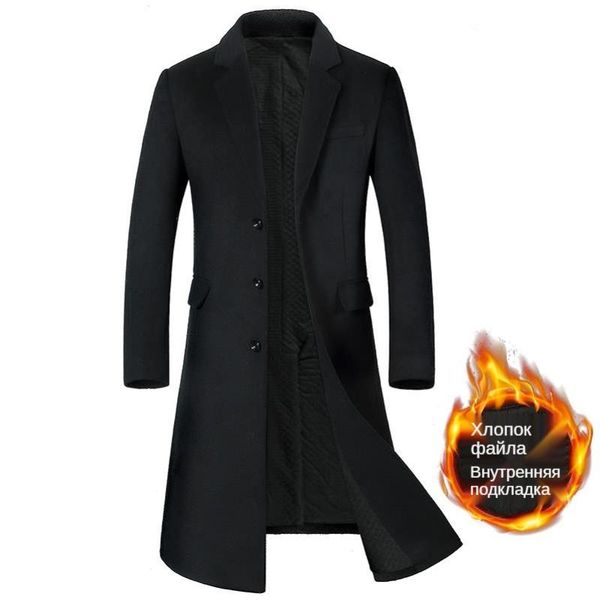 men's wool & blends content 51%,autumn and winter woolen coats for men,long business over-the-knee thick coats., Black
men's wool & blends content 51%,autumn and winter woolen coats for men,long business over-the-knee thick coats., Black